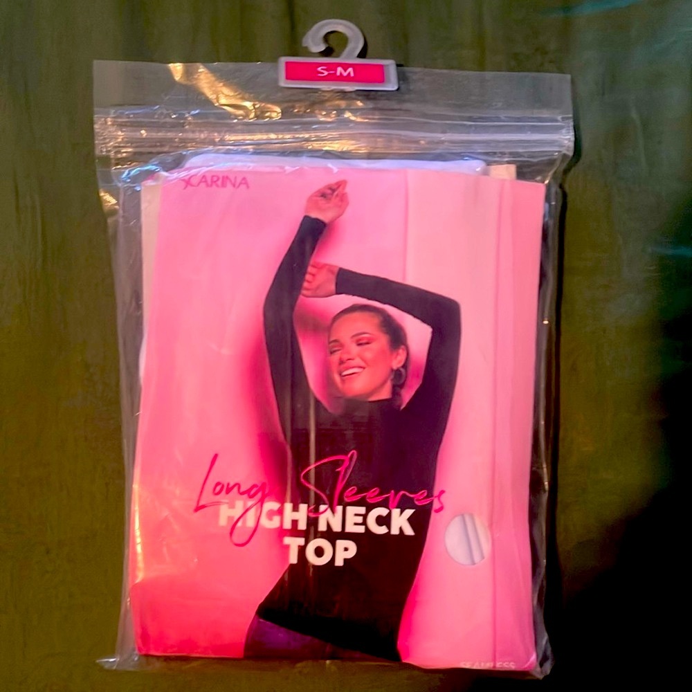 High neck long sleeve top